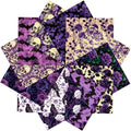 12 Sheets Gothic Purple Halloween Scrapbook Paper 6" x 6" – Dark Vintage Skull Rose Raven Bat Medieval Pattern Craft Paper for Decoupage, Journaling, Origami, Card Making, DIY Projects