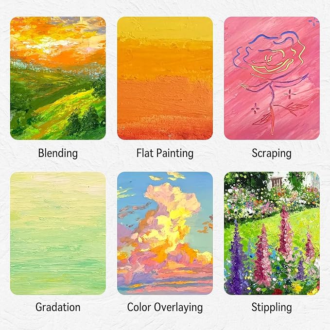 LIGHTWISH Professional Oil Pastels, 100 Vibrant Colors Plus 4 White, Set of 104, Creamy and Pigmented Artist Soft Oil Pastels for Blending, Layering & Shading