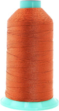 Mandala Crafts Size 138 420D T135 Bonded Nylon Thread - Burnt Orange 1250 YDs Tex 135 Heavy Duty Sewing Threads for Leather, Jeans, Weaving, Outdoor Marine Upholstery