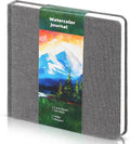 Dispowreath 5.5 x 5.5 in Watercolor Sketchbook Journal Square Watercolor Notebook Cold Press 140lb 300gsm Cotton Paper 48 Pages Journals Notebook Paper Pads(Gray)