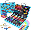 homicozy Art Supplies Kit for Kids Ages 4-12,Blue Art Case Coloring Set,Drawing Kits with Markers, Crayons,Colored Pencils,Oil Pastels,Coloring Book,School Supplies,Gift for Boys Kids Artist Age 4+