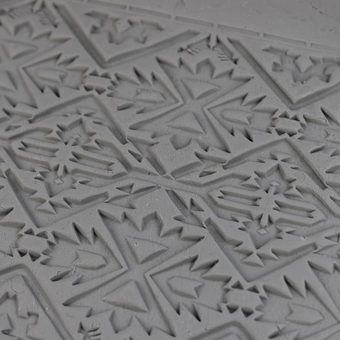 Southwestern Clay Texture Roller (4") - Seamless Set #01 - Embossing Pattern Roller for Polymer & Ceramic Clay, Pottery & Crafts
