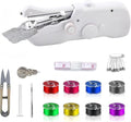 Handheld Sewing Machine, Mini Portable Electric Quick Sew Sewing Machine, Sewing Machines for Beginners, Easy To Use Suitable for Sewing Clothes, Fabrics, Curtains, Family Travel (White)