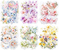 Floral PET Sticker Set, 60PCS Transparent Butterfly, Lace, and Flower Stickers for Scrapbooking, Journaling, Planners and DIY Crafts