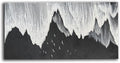 YaSheng Art - Oil Painting on Canvas Texture Black and White Ocean scenery sandbeach 3D Oil Painting Hand-Painted Abstract Artwork Paintings Modern Home Decor Living room sofa bedroom dining room hanging pictures Canvas Wall Art 24x48inch