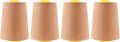 Mandala Crafts 4 Pack of Serger Threads Cones Spools - 20S/2 24000 Yards Polyester Copper Threads for Sergers Machine and Overlock Quilting Sewing Machine