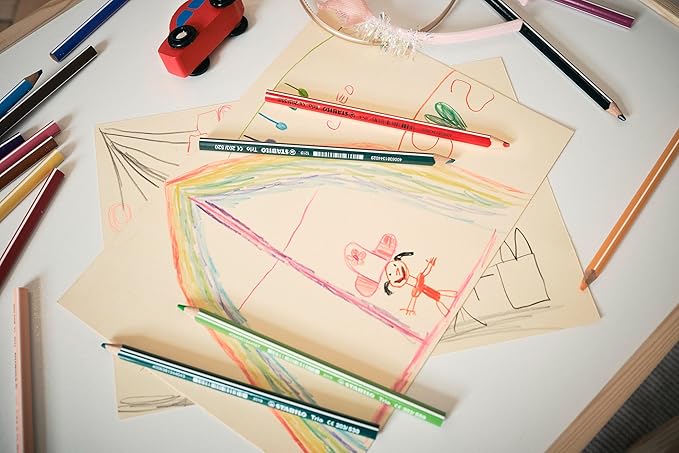 Triangular Coloring Pencil - STABILO Trio thick - Pack of 18 - Assorted Colors