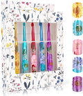Coopay Large Crochet Hooks, 5 PCS Crochet Hook Set with Case (6mm, 7mm, 8mm, 9mm, 10mm), Floral Resin Grips - Beautiful & Ergonomic, Great for Crocheting Blankets, Dolls, Shawls, Hats, Scarves (J-N)