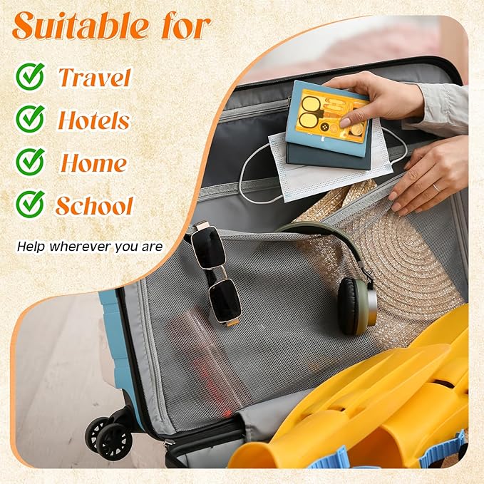 Knitgrip 25 Boxes Mini Travel Sewing Kit Quick Fix Sewing Kits Bulk Basic Portable Pre Threaded Needle Emergency Repair Tool for Christmas Gifts Beginner Traveler Home Hotel (Orange)
