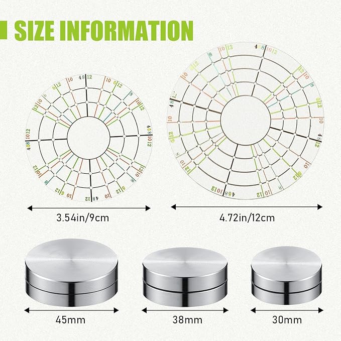 Wonderjune 5 Pcs Ceramic Pottery Trimming Spinner Tools Set 4.72 in/3.54 in Rotary Disc Pottery Wheel Trimmer Tool Clay Tools with 3 Size Metal Pottery Throwing Wheel for Pottery Clay Artist