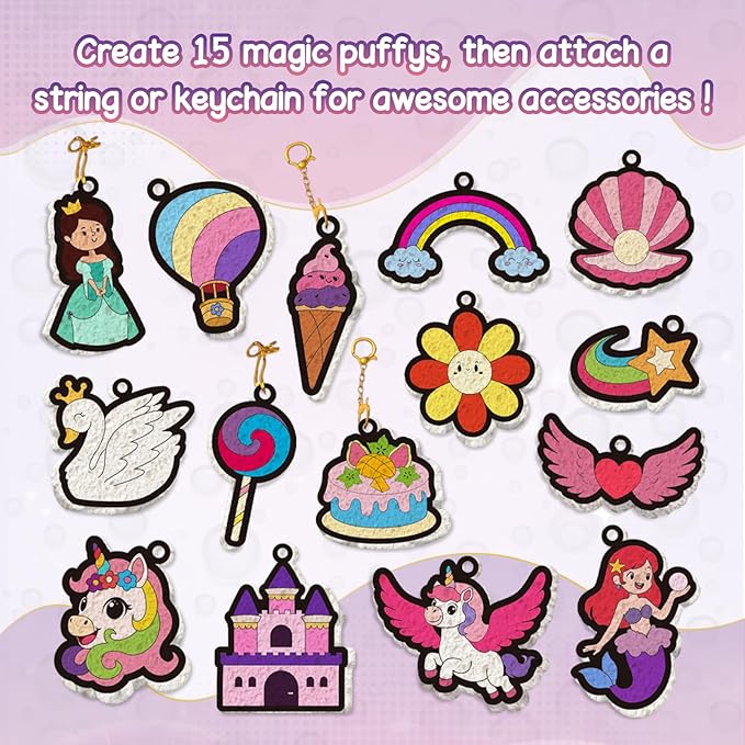 FarmNix 3D Art Kit, Magic Foam Texture Painting Kit, Zero-Pollution Digital Coloring Creative Crafts for Kids, DIY Painting Gifts for Children's Birthday Parties Ages 4, 5, 6, 7, 8, 9, 10