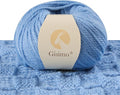 100% Merino Wool Yarn 3-Ply Luxurious and Soft Yarn for Hand Knitting & Crocheting (Sky Blue,1Ball)