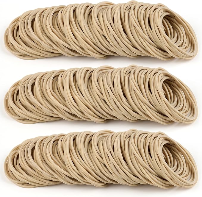 700 Pcs Rubber Bands, Size #16 Reusable Elastic Rubber Band for Office Supplies File Folders, Home Packaging, Crafts DIY Bundling, Multipurpose (Beige)