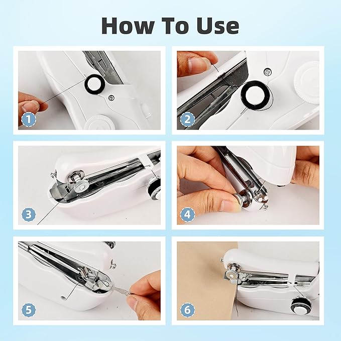 Handheld Sewing Machine,Electric Switch,Two Speed Modes，Easy to Operate，Portable Mini Sewing Machine， DIY Projects at Home or Travel