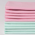 10 Pieces 18 x 21 Inches Cotton Fabric Precut Quilting Fabric Bundles Solid Colors Layer Cakes Quilt Material for DIY Craft Sewing Embroidery (Pink, Green)