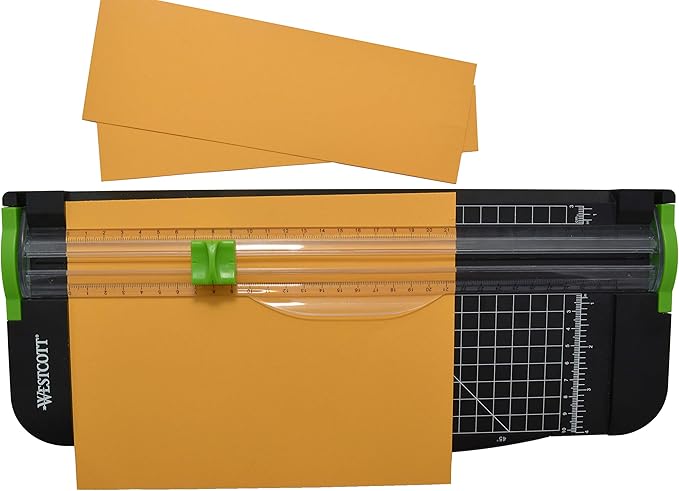 Westcott Paper Cutter 12" Paper Trimmer Scrapbooking Tool, Black
