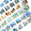 Four Seasons PET Tape Set, 6 Rolls Pre-Cut Scenic Landscape Stickers for Scrapbooking, Journaling, DIY Crafts, and Gift Wrapping