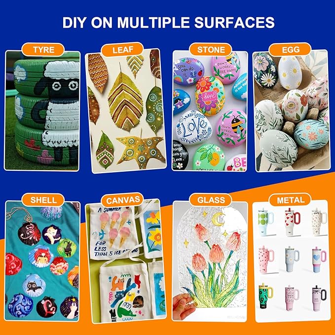 240 Colors Acrylic Paint Markers with Carrying Bag and Shoulder Strap, Soft Brush Tip Paint Pens, Acrylic Pens for Wood, Canvas, Glass, Fabric, Egg, Rock Painting and DIY Crafts Art Supplies (240)