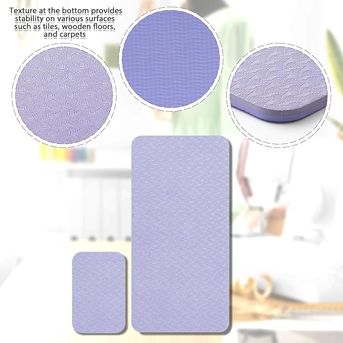 2 Pcs Sewing Machine Muffling Mat Pedal Sewing Mat Reduce Vibrations Noise No Slip Machine Accessories for Quilting (17'' X 36'' and 9'' X 14'',Lavender Purple)