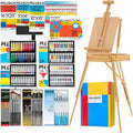 MEEDEN 141PCS Art Supplies with French Easel, All-in-one Painting Set for Artists Beginners