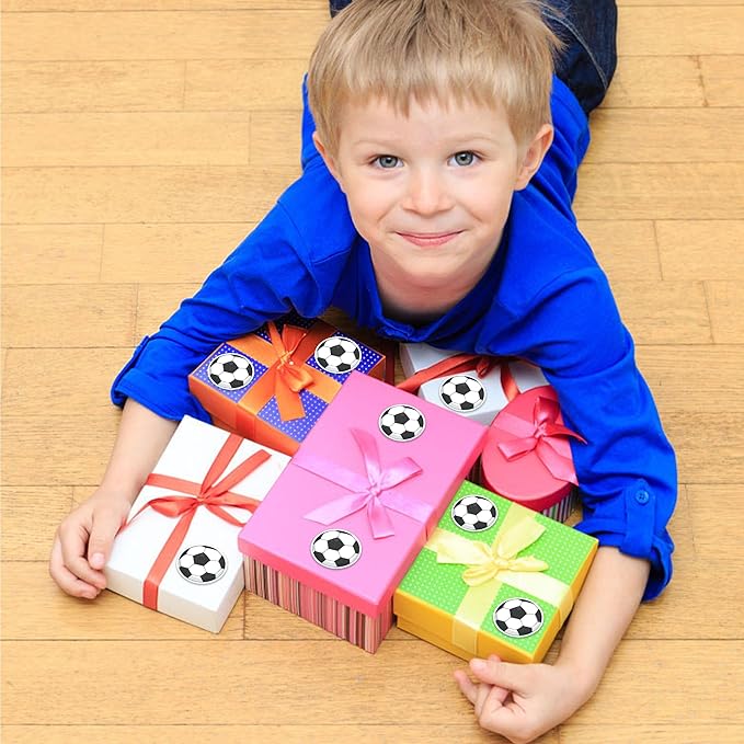 600 PCS Soccer Stickers for Kids, Soccer Ball Stickers Sport Balls Theme Decals Sticker for Crafts Scrapbooks Envelope Gifts Classroom Teacher Sports Birthday Party Decor, 1.5 Inch