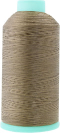Mandala Crafts Size 46 210D T45 Bonded Nylon Thread - Dark Beige 2843 YDs Tex 45 Heavy Duty Sewing Threads for Leather, Jeans, Weaving, Outdoor Marine Upholstery