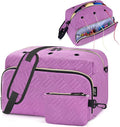 IBFUN Crochet Yarn Knitting Bag 2 Pcs Yarn Storage Organizer Crocheting Bags for Beginners with Shoulder Strap for Knit Accessories Needles Hooks