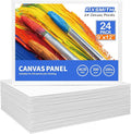 FIXSMITH Canvas Boards for Painting 9x12 Inch, Super Value 24 Pack Paint Canvases, White Blank Canvas Panels, 100% Cotton Primed Canvas for Painting, Painting Art Supplies