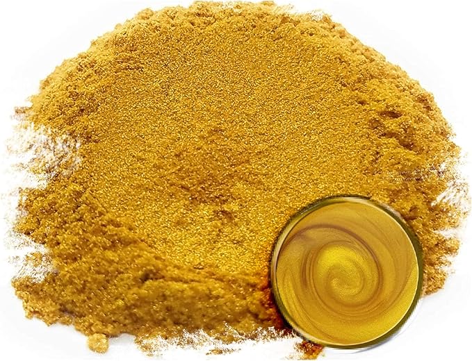 Eye Candy Pigments Premium Gold Mica Powder - Imperial Gold (50gr) - for Epoxy, Resin, Soap, Paint, Woodworking, Acrylic Pouring, Bath Bombs, Fishing Lures - DIY Arts and Crafts Additive