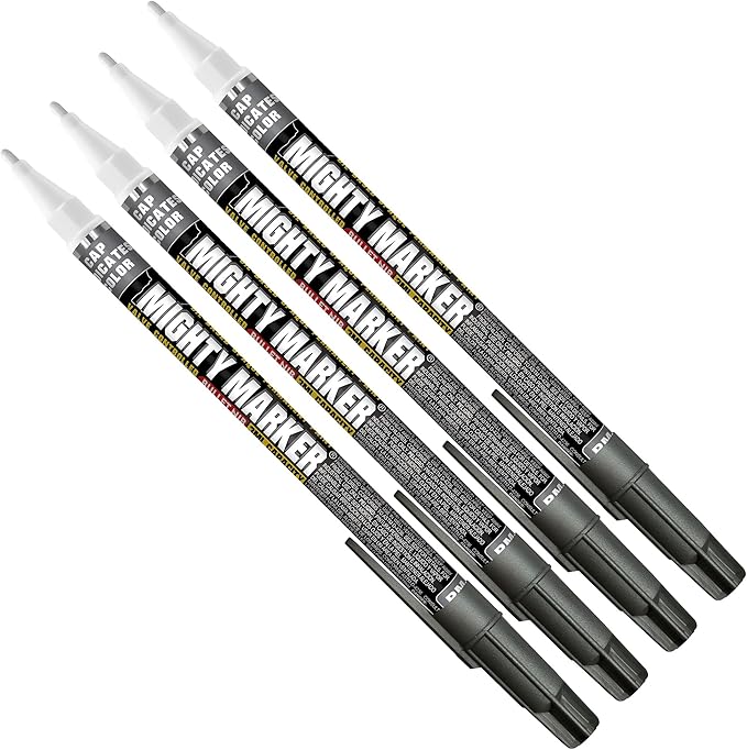 PM-92 Extra Fine Paint Marker, 4 Bonus Tips, 1.0 mm Tip, Xylene Based, Waterproof, Permanent, Valve Action, Manufactured in USA, Silver 4 Pack