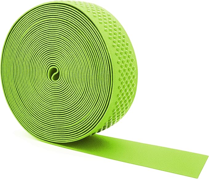 Mandala Crafts 1.5 Inch Elastic Silicone Gripper Tape for Clothing - 10 Yds Dotted Non Slip Elastic Band for Sewing - Lime Green Silicone Flat Fabric Stretchy Ribbon Straps