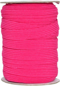 Mandala Crafts 12mm 20 Yds Roll of Hot Pink Elastic Bands for Sewing - 1/2 Flat Elastics Cord - 1 2 Inch Braided Stretch Straps for Crafting