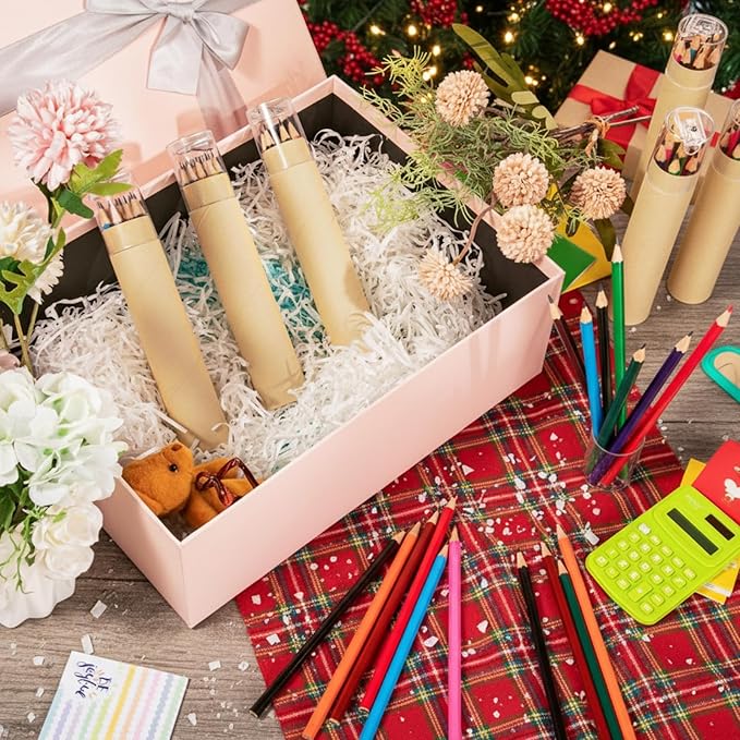 12 Pack Colored Pencils Bulk with Sharpener, Colored Pencils Set, 12 Assorted Color Pre-sharpened Travel Portable Pencil Gift for Christmas Holiday Party Favor