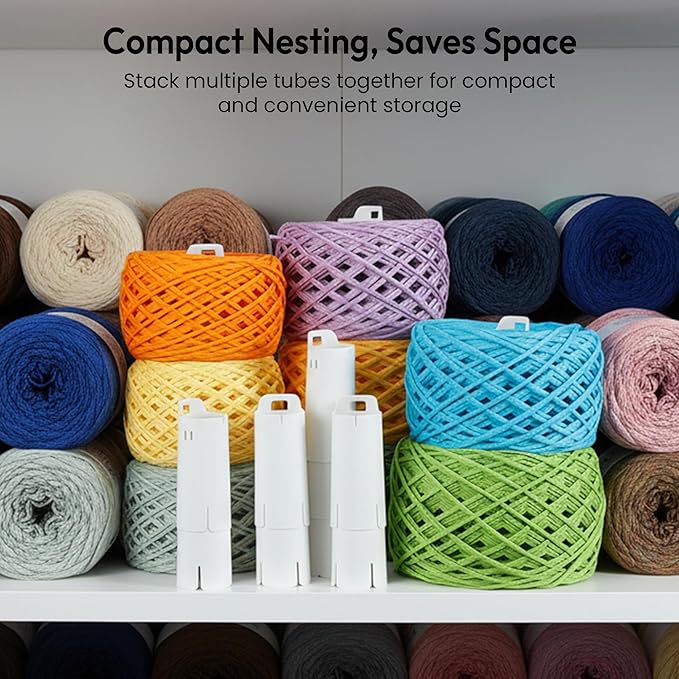 Etcokei 18pcs Yarn Ball Tube for Etcokei Electric Yarn Winder M1, Reusable ABS Yarn Cake Tube for Neat Storage & Tangle-Free Knitting/Crocheting Accessories