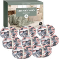 Jumbo Chunky Yarn for Hand Knitting - Super Thick Chenille Chunky Yarn for Crocheting - Extra Soft Bulky Fluffy Blanket Big Yarns 8 Jumbo Pack (27yds,8 oz Each Skein)