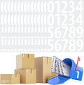 300 PCS Number Stickers, 3" Waterproof Vinyl Stickers Self-Adhesive Consecutive Number 0-9 Labels Without Residue Left for Office, Classroom, Indoor, Boxes, Storage (15 Sheets, White)
