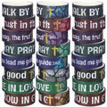 Janlaugh 24 Rolls Christian Washi Tape Gifts Bulk Religious Inspirational Scripture Supplies Cross Bible Verse Washi Tape for Bible Journaling Study Crafting New Year DIY Gifts
