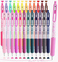 Gel Pens For Coloring, 24 Colors Retractable Colored Pens for Black Paper & White Paper, 0.7mm Fine Point Colorful Pens for Coloring, Writing, Drawing, Journaling, Note Taking, Office, Home