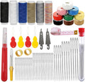 66PCS Big Eye Stainless Steel Sewing Needles Kit 5 Sizes Embroidery Needle and Thread Kit for Hand Sewing Kits with Threads,Bobbins,Thread Ripper,Threaders Accessories for Beginner Crafts Quilting