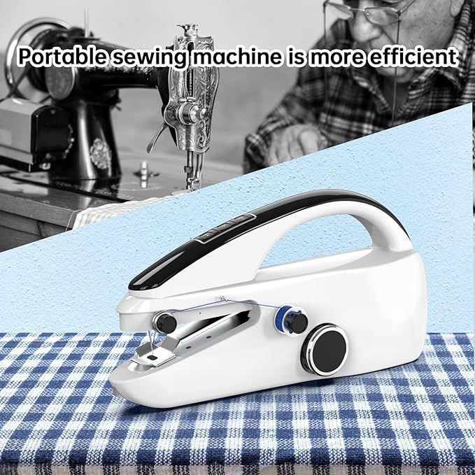 Handheld Sewing Machine,Portable,Mini Sewing Machine,Easy to Use,Fast Sewing Speed,Suitable for Sewing Clothes,Fabric,DIY Home Machine for Beginners.(Black)