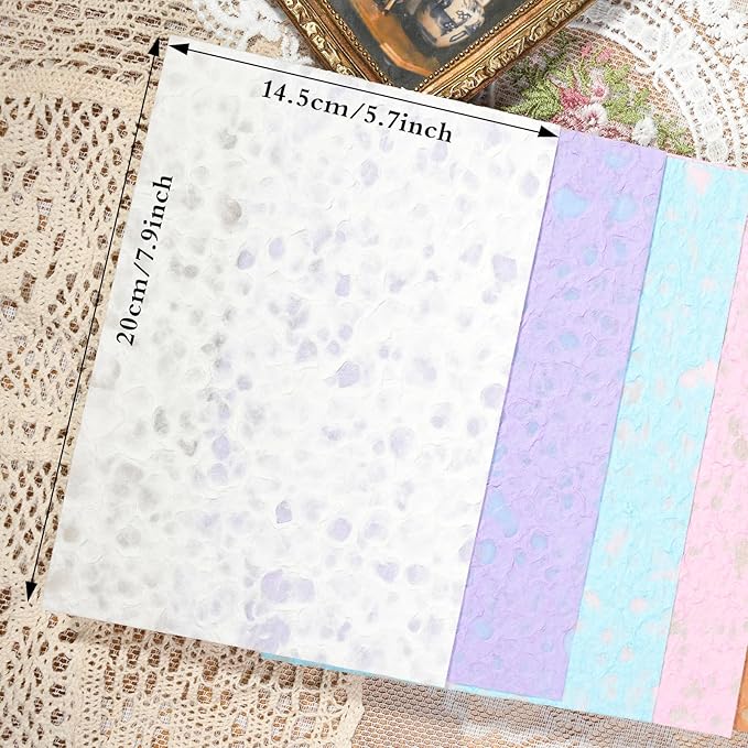 Decorative Wrinkled with Metallic Flecks, Grey and Black Tones, Art Paper Set (embossed paper)