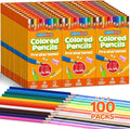 100 Packs Colored Pencils Bulk,1200 Count Pre-Sharpened Colored Pencils in Bulk,Vibrant Colors,12 Color Pencils Set for Classroom Prizes,Back to School Supplies for Kids