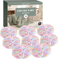 Jumbo Chunky Yarn for Hand Knitting - Super Thick Chenille Chunky Yarn for Crocheting - Extra Soft Bulky Fluffy Blanket Big Yarns 8 Jumbo Pack (27yds,8 oz Each Skein)