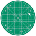 Headley Tools 10"x10" Round Rotating Cutting Mat, Self Healing Mat with 360-Degree Rotation & Anti-Slip Base, Sewing Board Cutting Mat Perfect for Fabric Quilting Leather Hobby Project, Green