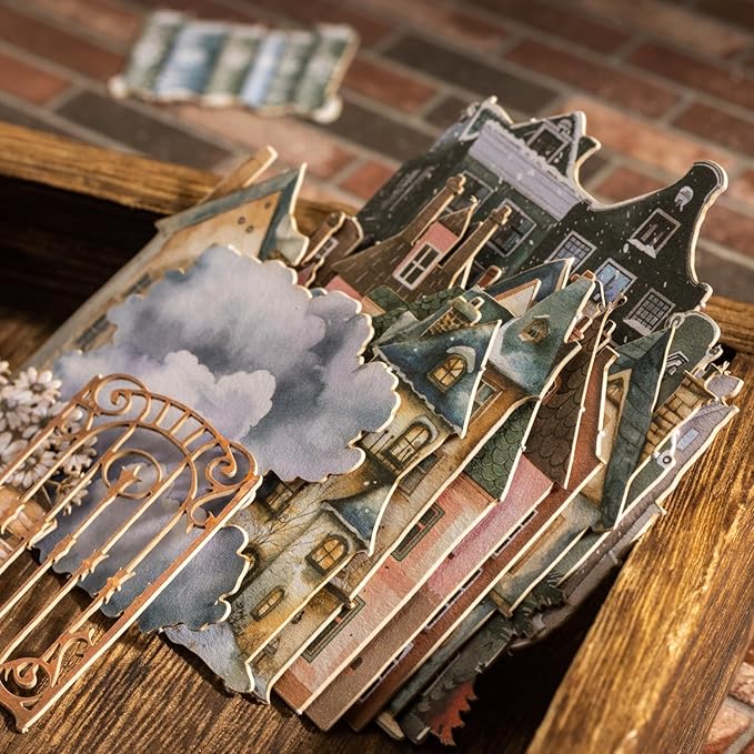 Alideco 120pcs Scrapbook Stickers Vintage Exquisite Cottage Scrapbooking Junk Journal Crafts Embelishment Decoration Stickers (shiguangxiaowu)