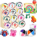 Air Dry Clay Kit for Kids, 12 Animals Modeling Clay with Tutorial Cards & Video, 8 Sculpting Tools, Ultra Light, Safe & Non-Toxic, Arts and Crafts Toys Christmas Gifts for Boys Girls