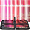 Red Pink Colored Pencils,Oil Based Wooden Colored Pencil Set for Adults Coloring Books Drawing Sketching Art Supplies 24 Color