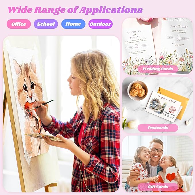 Watercolor Paper Bulk, 9"x12" White Cold Press Water Color Paper, Artist Painting Sketch Easel Acrylic Loose Drawing Paper for Watercolors, Watercolor Paint Set, Christmas Birthday Gifts, 30 Sheets