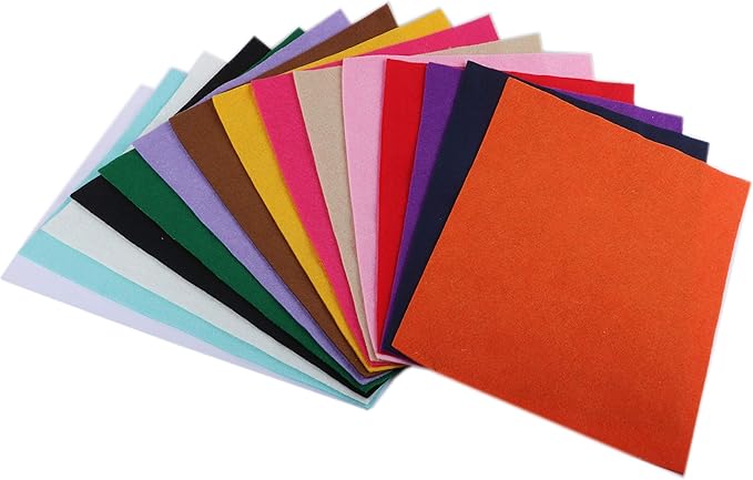 YYCRAFT Craft Soft Felt Sheets 9 Inch X 12 Inch - 15 Pcs Pack, 15 Colors
