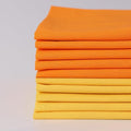 10 Pieces 18 x 21 Inches Cotton Fabric Precut Quilting Fabric Bundles Solid Colors Layer Cakes Quilt Material for DIY Craft Sewing Embroidery (Yellow, Orange)